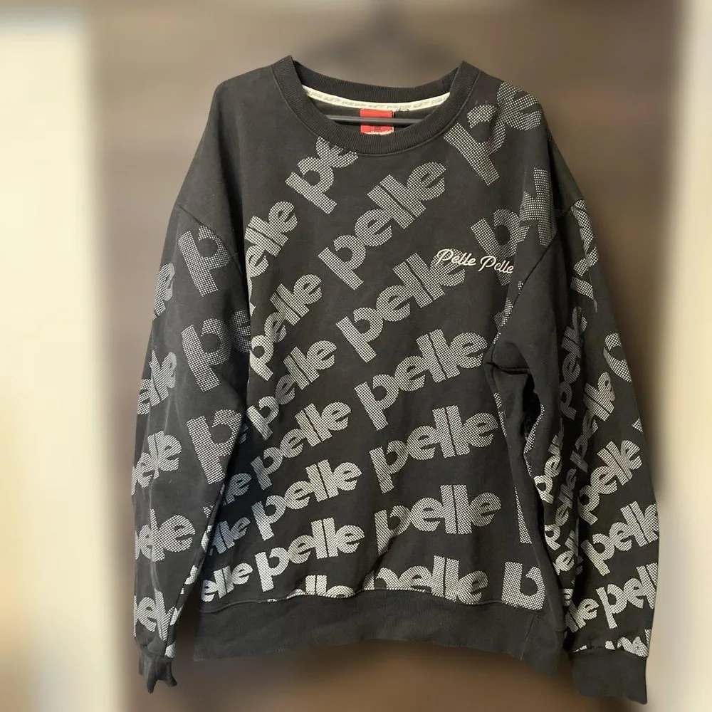 Pelle Pelle 総柄 スウェット ブラック XL