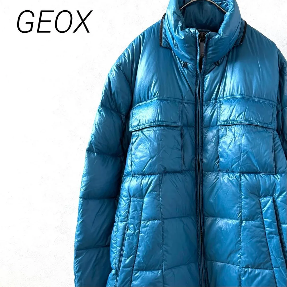 【美品】GEOX RESPIRA ダウンジャケット ハイネック ポケット付き