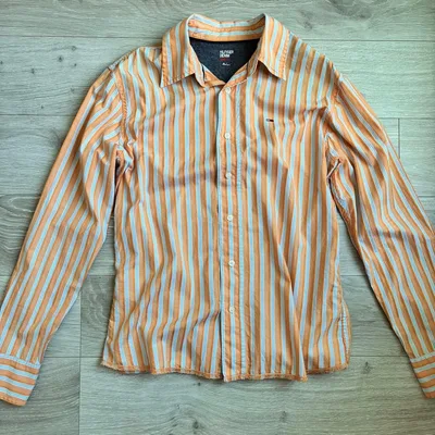 TOMMY HILFIGERトミー ヒルフィガー ストライプ柄 ダウンシャツ