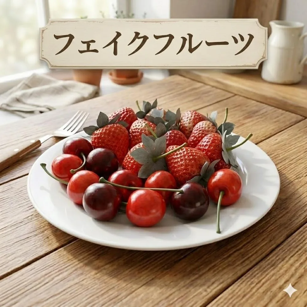 フェイクフルーツ いちごとさくらんぼ 食品サンプル 20個セット