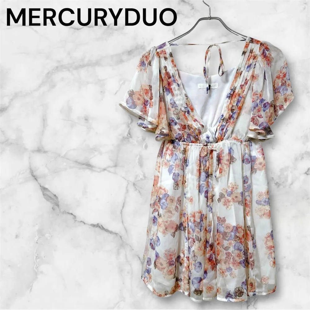 『MERCURYDUO』 (F) / チュニック フレンチスリーブ マルチカラー