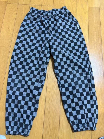 【美品】SHIEN チェック柄 ロングパンツ 130cm