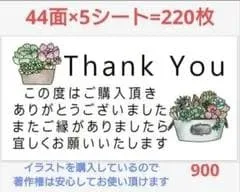 多肉植物 サンキューシール 220枚セット