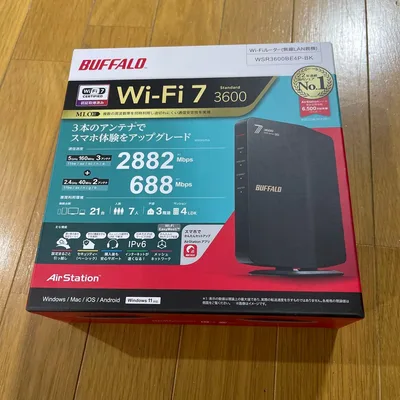 【値下げ】BUFFALO Wi-Fi 7 ルーター WSR3600BE4P-BK