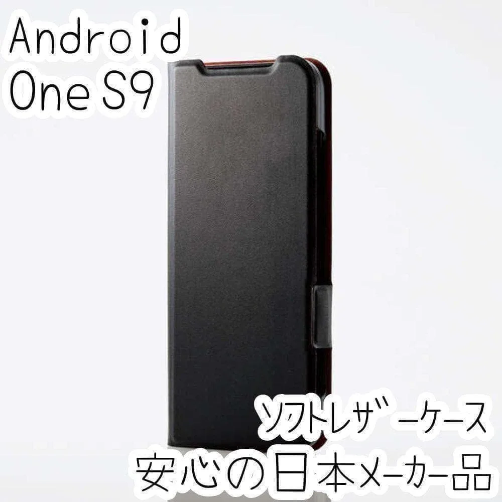 Android One S9 手帳型ケース カバー ソフトレザー ブラック