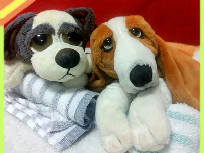 レトロ可愛いHush Puppies & RUSSS 犬のぬいぐるみ 2点セット