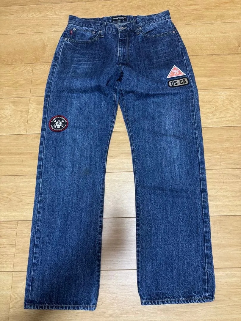 00s~ STUSSY ワッペンデニム シャネルロゴ