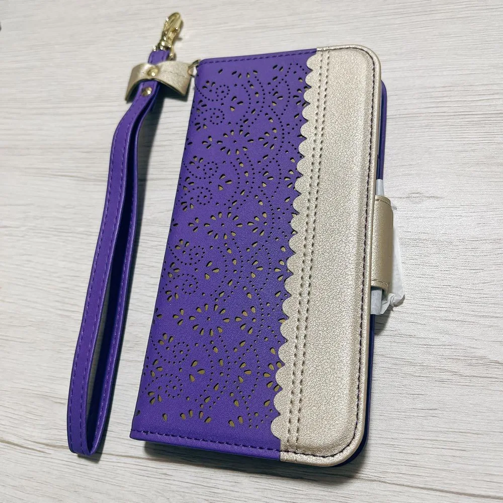 ☘️ iPhone 14 Pro Max 手帳型 パープル カード収納 ミラー