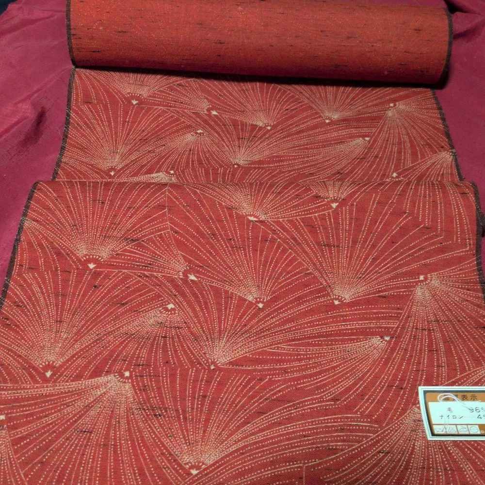 着物反物*ウ一ル混*ハンドメイド
