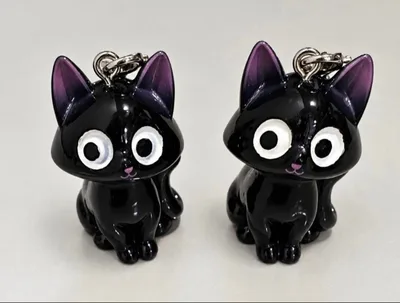 ハンドメイド 黒猫 アンブレラマーカー 2点