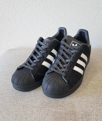 adidas SUPERSTAR ハラコ 黒白 28cm