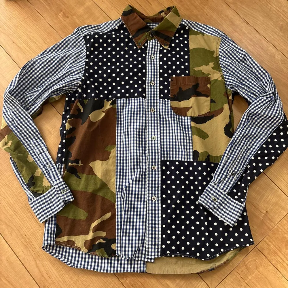 SOPHNET. パッチワークシャツ Mサイズ