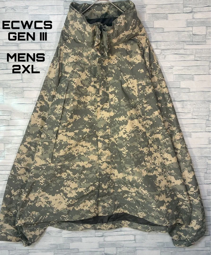 【USA古着】軍物迷彩デジカモナイロンジャケット2XL ECWCS GENIII