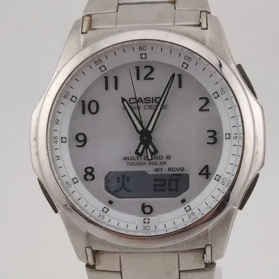 稼動 CASIO ウェーブセプター WVA-M630 電波ソーラー 白文字盤