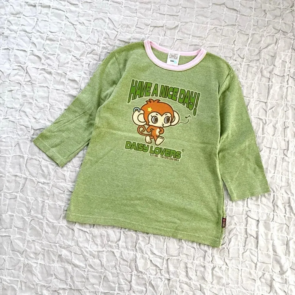 キッズ Tシャツ デイジーラバーズ 160サイズ きみどり色 グリーン ロンT