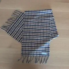 Aquascutum カシミヤ100% マフラー チェック柄