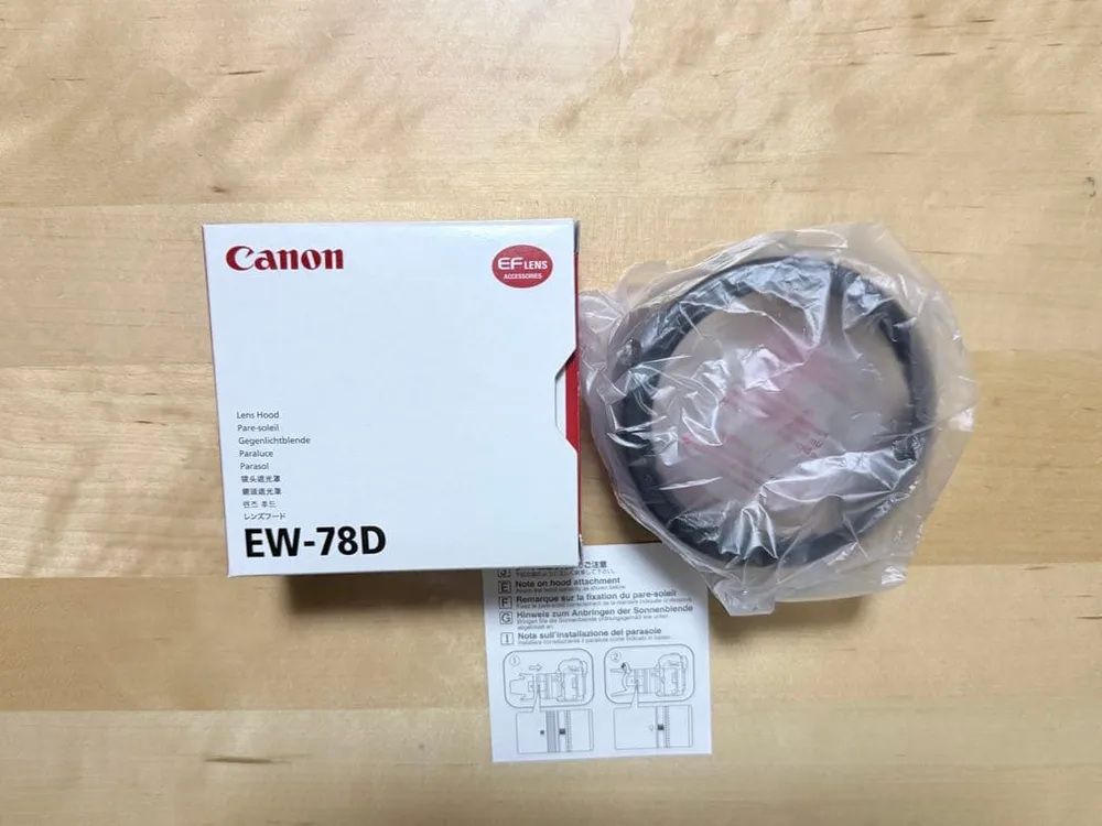 เลนส์ฮูดแท้ Canon EW-78D พร้อมกล่องเดิม