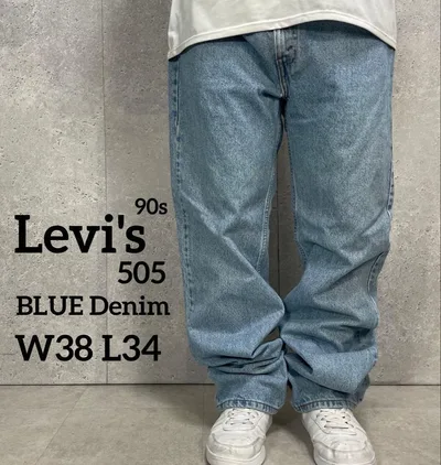 リーバイス505 オレンジタブ 90s ブルーデニム ジーンズ W38 L34