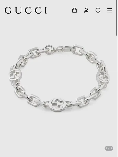 GUCCI インターロッキングG シルバー ブレスレット