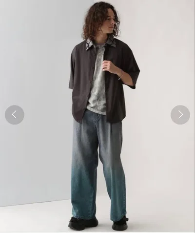 グラデーションデニムパンツ