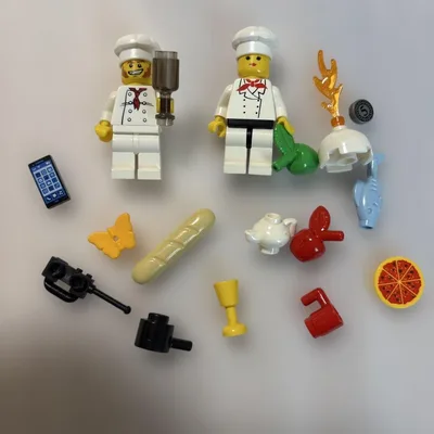 LEGO レゴ シェフ ミニフィグ 2体セット 小物付き