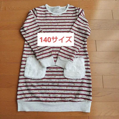 BeBe SLAP SLIP ボーダー ワンピース チュニック 140サイズ