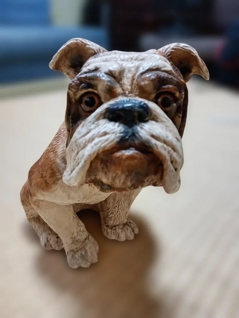 アンティーク犬置物 アンティークブルドッグインテリア ブルドッグオブジェ