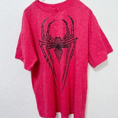 1点⭐️マーベル 半袖 クルーネック 蜘蛛 Tシャツ 【L】赤 カジュアル