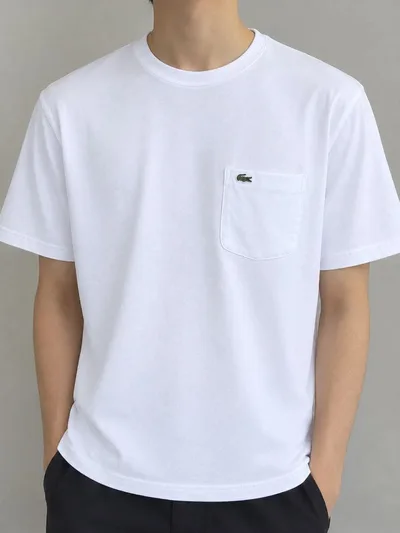 LACOSTE ポケットTシャツ ホワイト