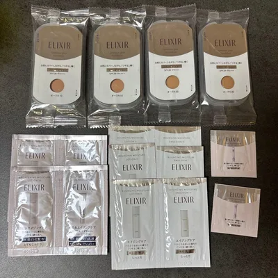 ELIXIR サンプルセット ファンデーション、スキンケア、コットン