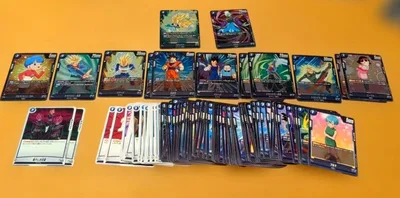ドラゴンボール フュージョンワールドカード青属性約100枚まとめ売りデッキパーツ