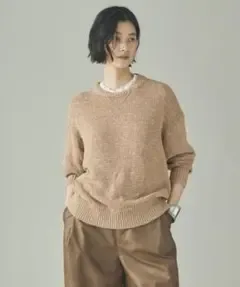 Curensology ルーズニットプルオーバー ベージュ