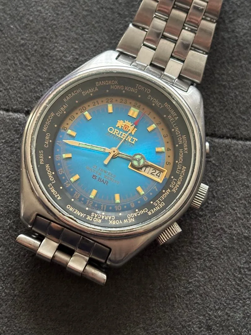 稼働 ORIENT ワールドタイム 自動巻き 腕時計