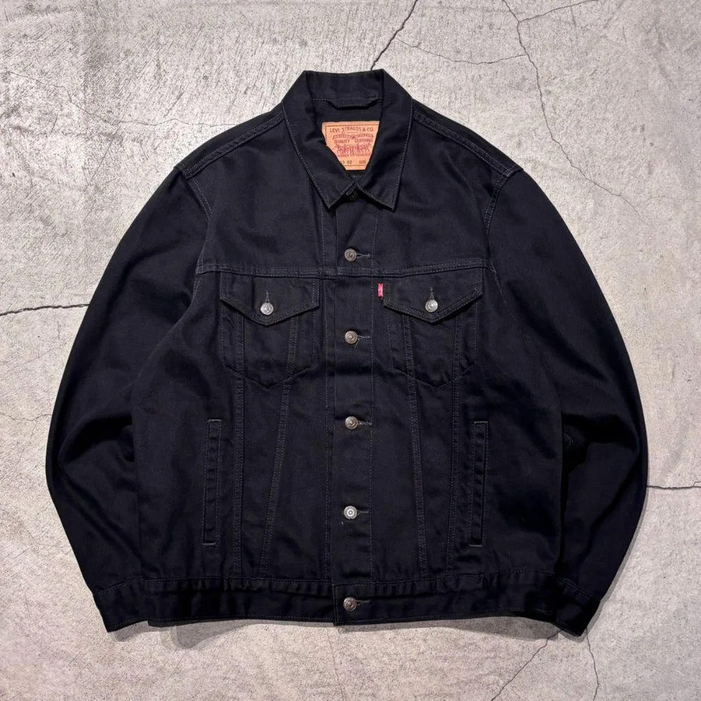 90s EURO Levi's 70503 02 ブラックデニムジャケット L