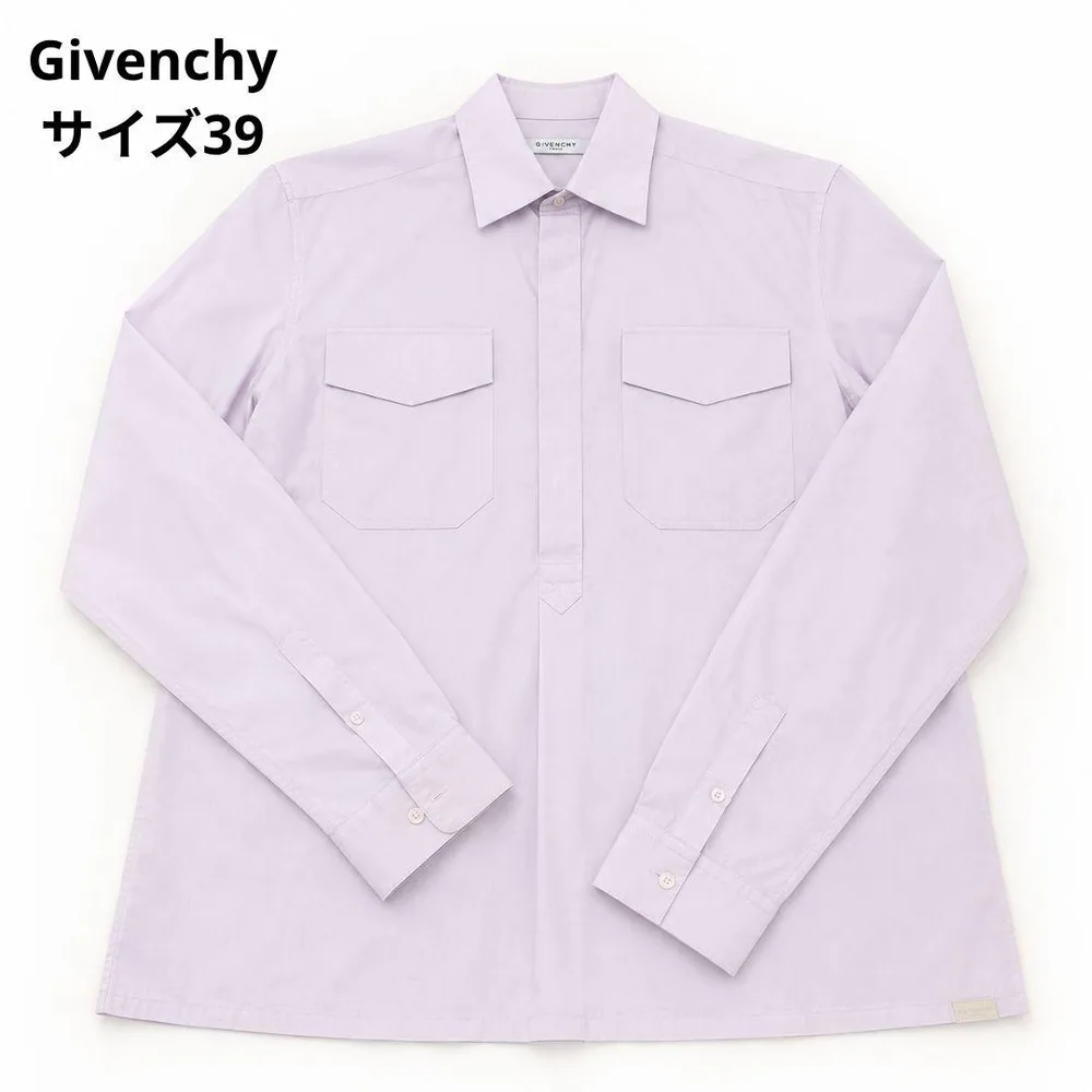 Givenchy 前ポケット付きデザインシャツ サイズ39 薄紫色