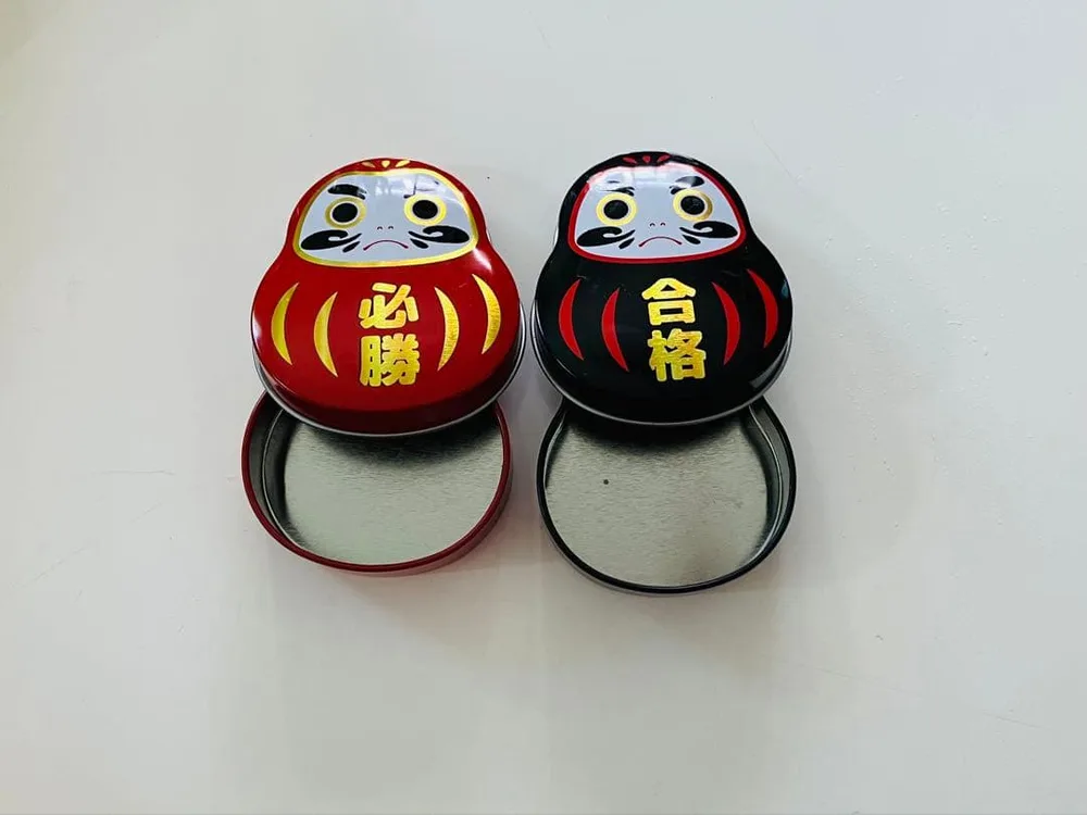 だるま缶ケース 赤と黒2個セット 必勝 合格