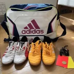 【まとめ売り】adidas エナメルバッグ フットサルシューズ 審判セット