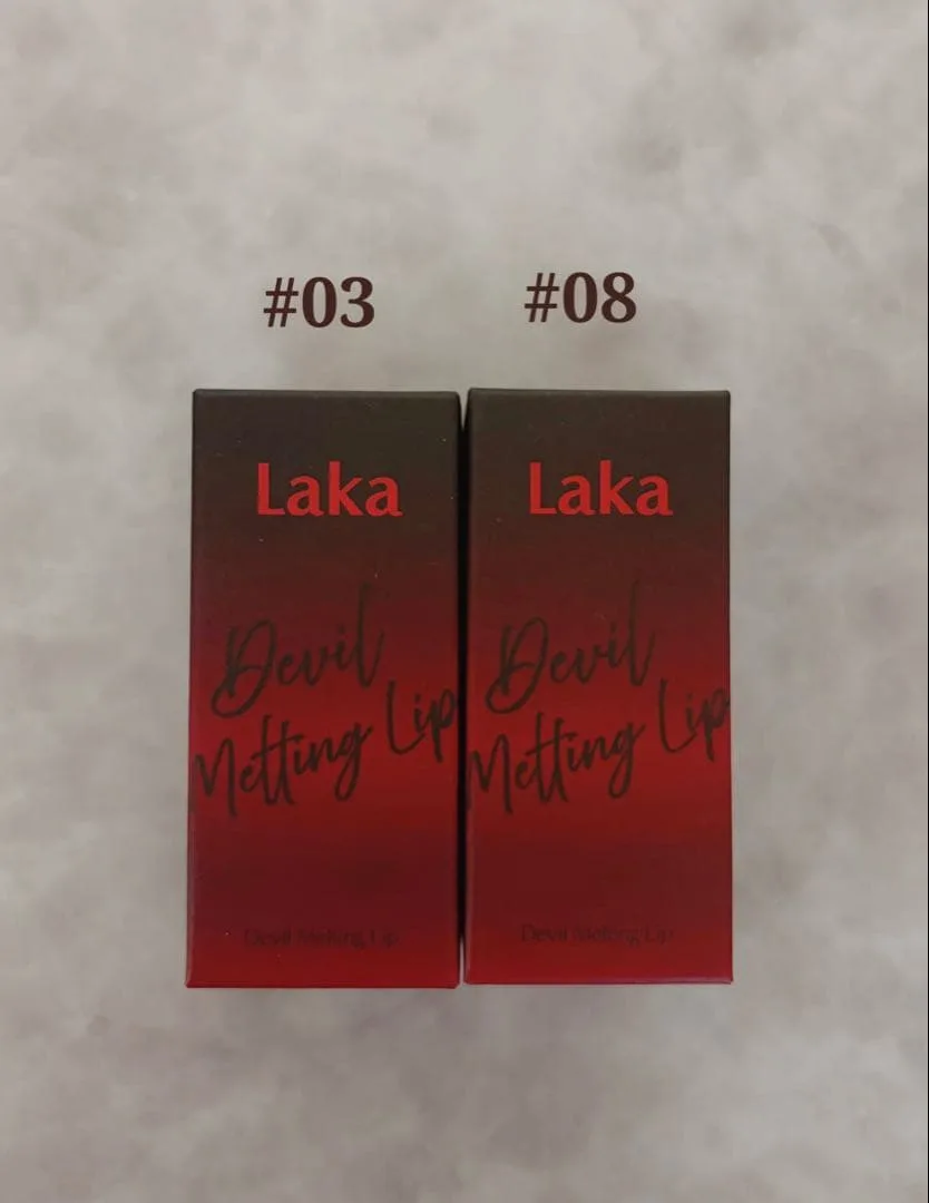 Laka ラカ デビルメルティングリップ #03 #08 2点セット