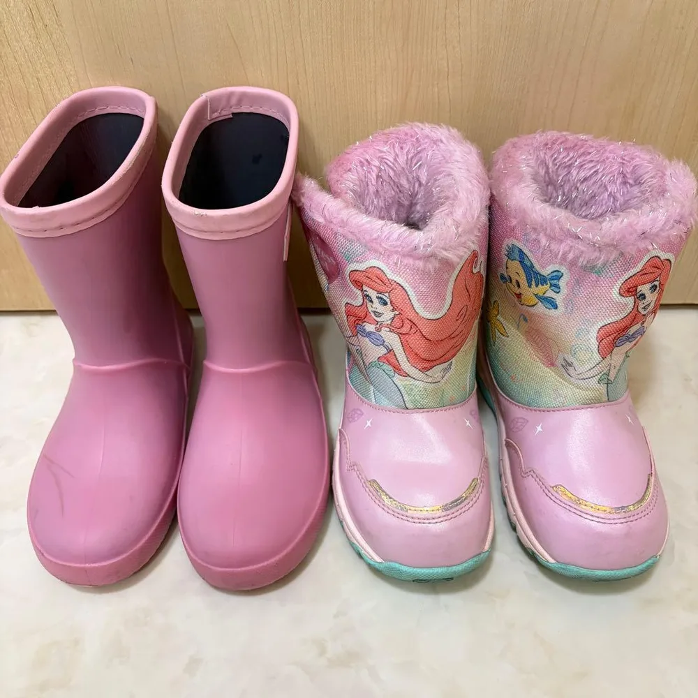 DisneyPrincessアリエルキッズ ブーツ breeze長靴19cm2足