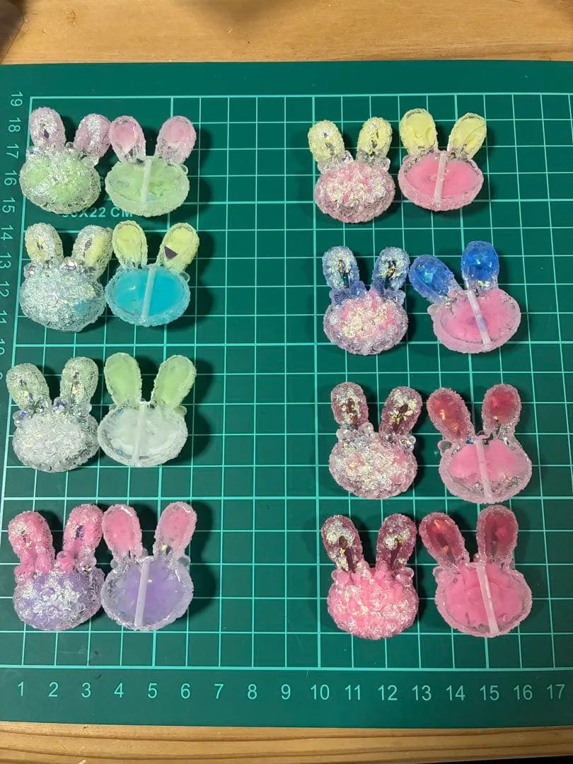♡728♡K♡専用 ハンドメイド デコパーツ うさぎ 薔薇 セット