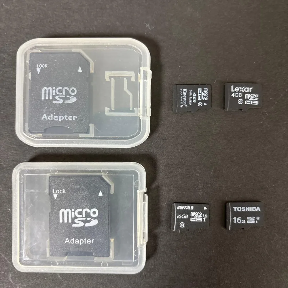microSDHCカード 4GB 16GB【4枚セット】 アダプター2個付き