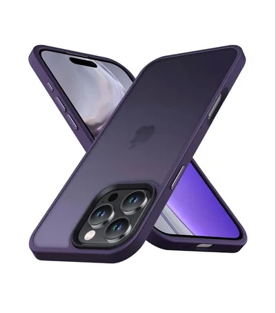 新品 Anqrp iPhone 16 Pro ケース 半透明 マット パープル