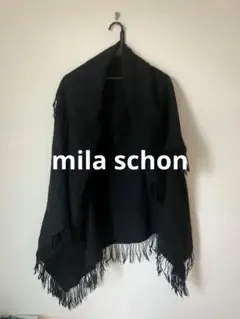 大判ショール ストール ブラック mila schonミラ・ショーン 膝掛け