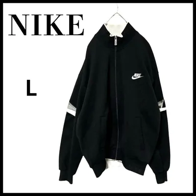 NIKE ナイキ 刺繍ロゴフルジップトラックジャケット ジャージブラック L