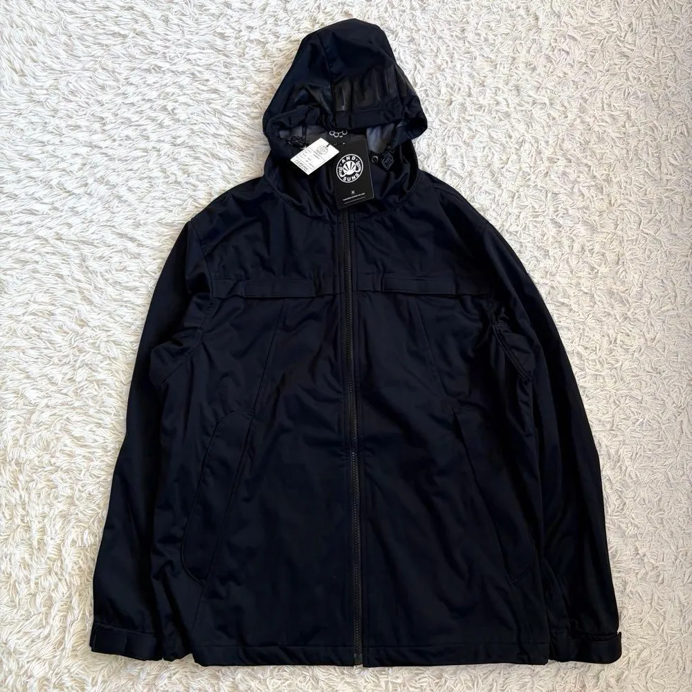【新品タグ付】 AND SUNS フードロゴ ジップ ジャケット L 黒 黒豹