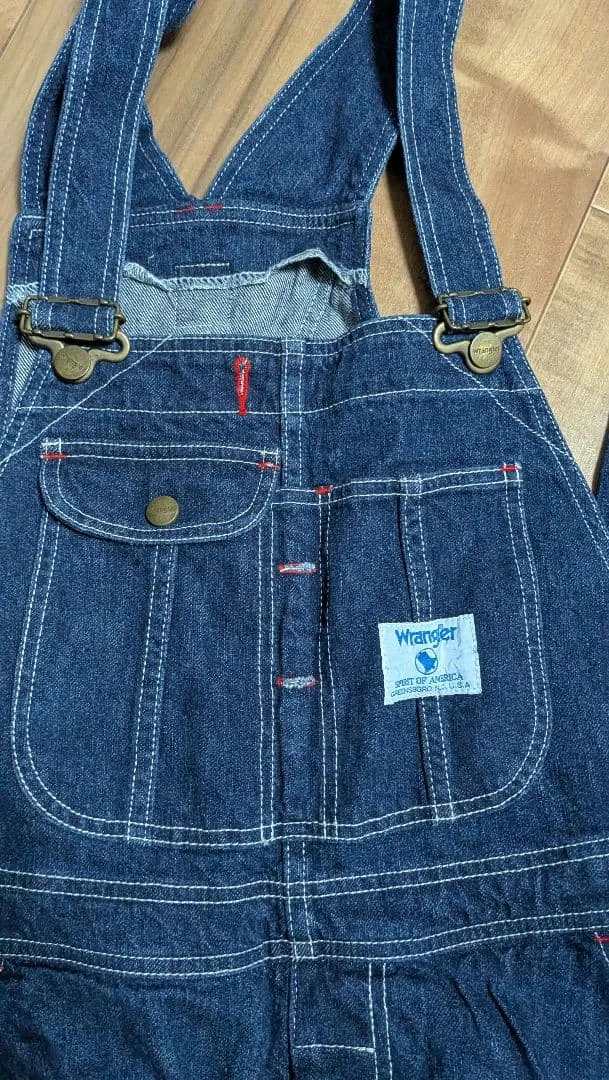 【美品】Wrangler ダークデニム オーバーオール
