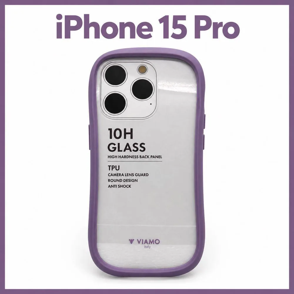新品 iPhone15Pro 耐衝撃 ハイブリッドケース ラベンダー R011