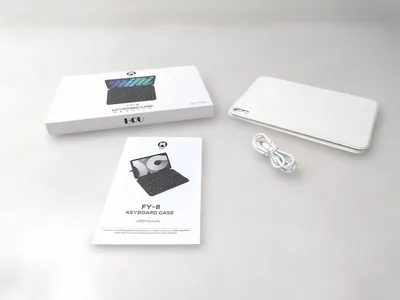 HOU iPad mini6/7用 キーボードケース FY-8 ホワイト◆