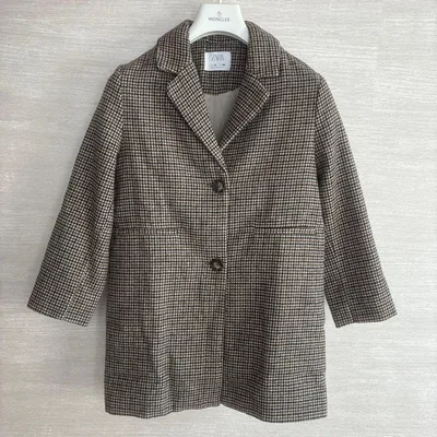 ZARA キッズ チェック柄 チェスターコート