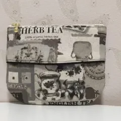 ブラックティータイム ティッシュケース ミニポーチ ハンドメイド